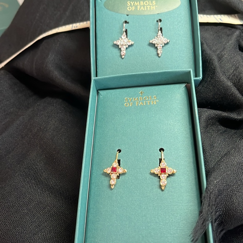 Symbols of Faith Cross Earrings